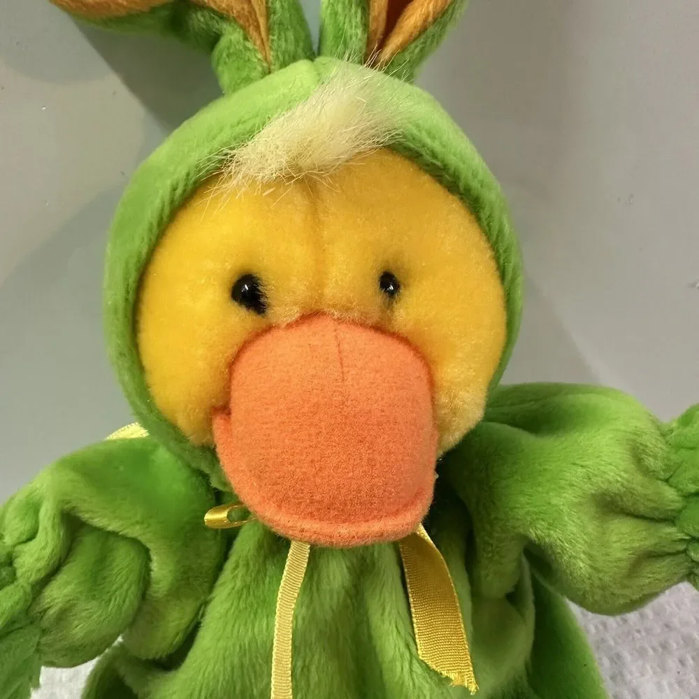 1998 GAC Easter Duck In‎ Green Bunny Suit Plush Stuffed Animal 13